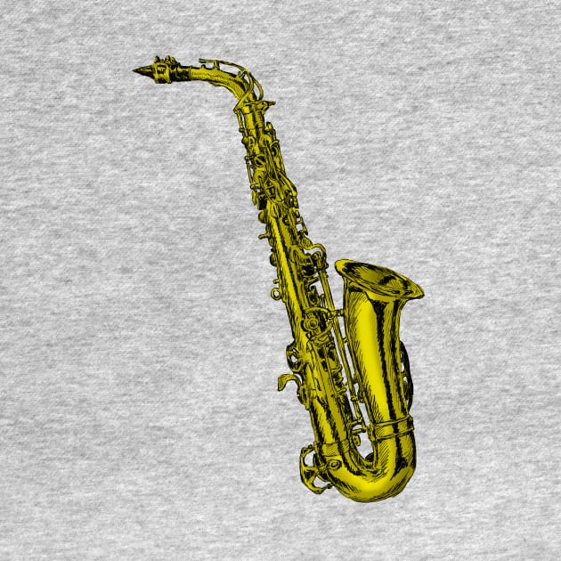 Saxophone Print by rachelsfinelines